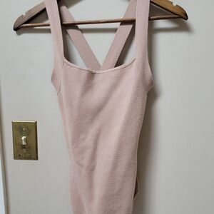 Tan Sleeveless Knit Top